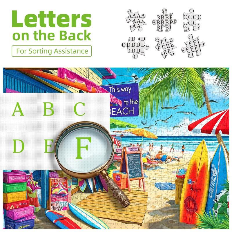 Beach Shop Puzzles for Adults 1000 Pieces Summer Surf Shack
