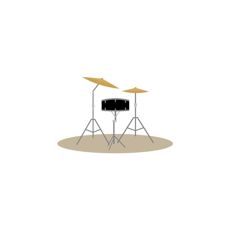 CafePress Snare and Cymbal Euro Oval Car Bumper Magnet