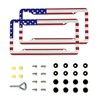 Dnas 2 Pack American Flag License Plate Frames Holder with