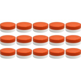 15 Ointment Jar Containers for Pads Cream/Ointment Kruke 40ml Capacity with Orange Coloured Lids – Made in Germany