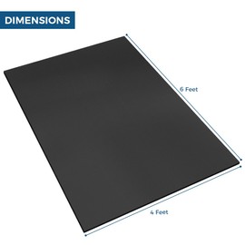 JDGG Heavy-Duty Utility Truck Bed Mat, Extra-Thick 4' x 6' Rubber Cargo Liner, Effectively Protects Your Truck from Dirt and Scratches, Universal Size, Easy to Cut, All-Weather Protection