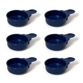 ANIMALPLAST Pack of 6 Bird Feeders, Bird Bowls, Aviary Feeding Bowls, Feeding Bowls, Bird Feeders, Suitable for Small and Medium Birds, Hanging (Blue, Seight)