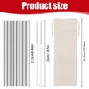 8-Pack Reusable Stainless Steel Straws, 304 Food Grade Metal Drinking