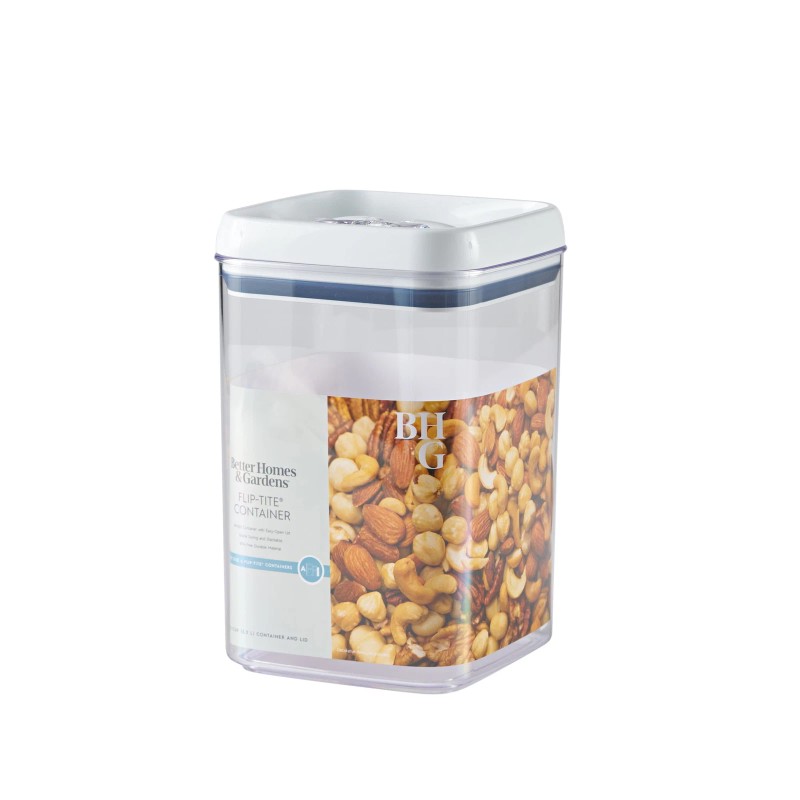 Unbranded Better Homes & Gardens Canister,13.8 Cup Flip-Tite Square Food