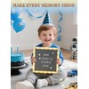 Changeable Felt Letter Board with LED Lights - 10×10" Message