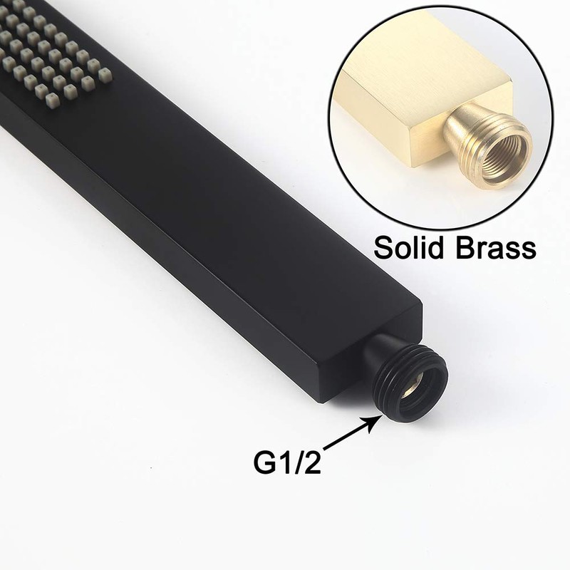 Ownace Square Solid Brass Oil Rubbed Black Hand Held Shower