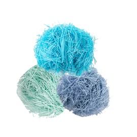 Lukdin Multicolor Recyclable Paper Shred Easter Grass – Eco-Friendly Basket and Gift Box Filler for Easter Party Decorations (blue)