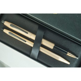 Cross Classic Century Limited Collections with Diamond Cut PVD Rose Gold Barrel and Contrasting PVD Appointments Duo of Selectip Rollerball Pen & Ballpoint Pen