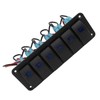 6 Gang Rocker Switch Panel Overcurrent Protection LED Blue Backlit