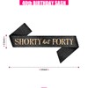 PartyForever Shorty Hit Forty Sash – Black Glitter Sash with