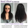 DSEKCAIN Deep Wave Headband Wig Human Hair 26 Inch 200