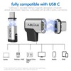 Ablian USB C Magnetic Adapter 2 Pack, Straight and 90