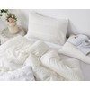 Cupocupa King Size Comforter Set;White Comforter Boho Tufted Lightweight Bedding