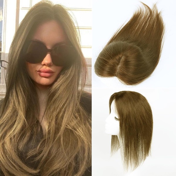 Hair Toppers for Women Real Human 360° Clip in Hair