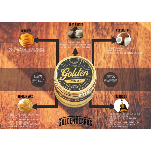 200 ml – Golden Pomade – Handmade – Pomade for