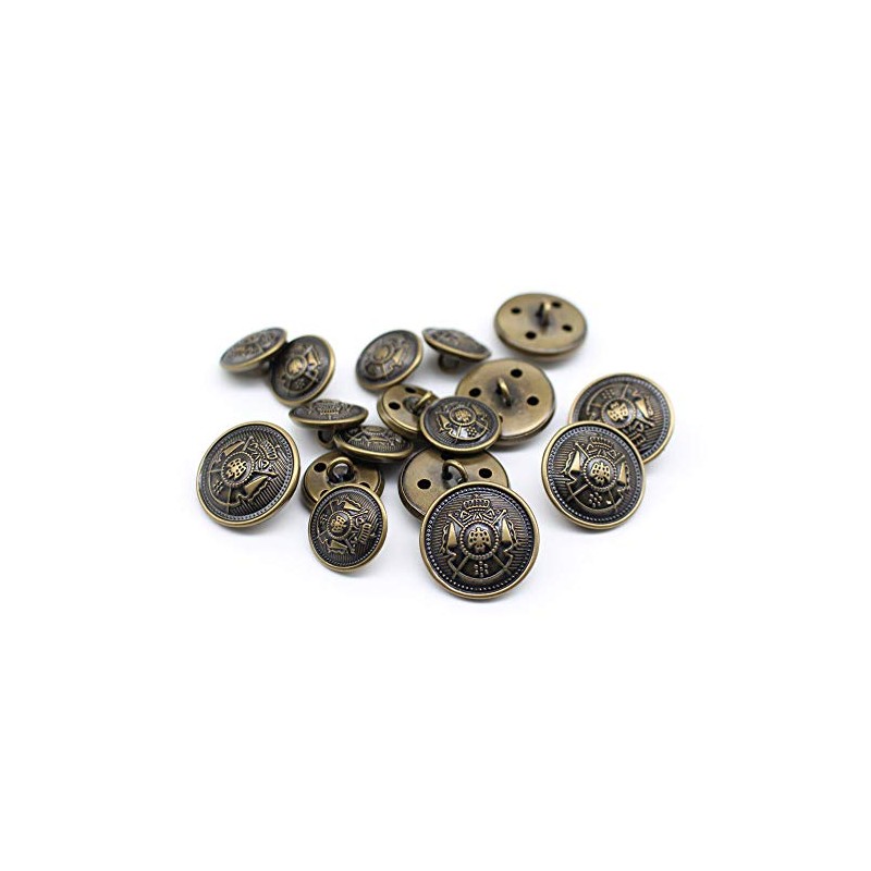ByaHoGa MB20170 Pack of 14 Bronze Coloured Plastic Buttons 20