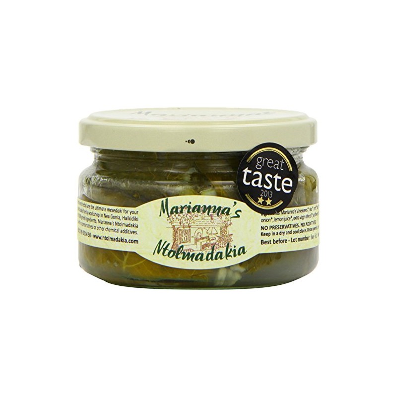 Marianna's Greek Organic Stuffed Vineleaves with Rice - Greek Dolmadakia