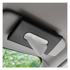 Car Tissue Holder, Hanging Tissue Sun Visor Napkin Holder, Premium PU Leather Auto Backseat Tissue Mask Case Holder, Universal Vehicle Interior Accessories for Most Cars (Black)