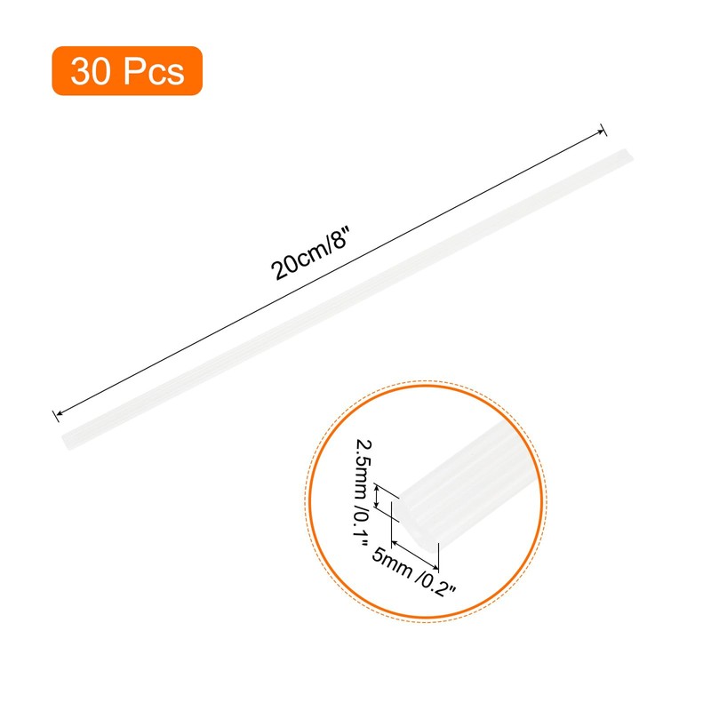 MECCANIXITY 30pcs 8 Inch Plastic Welding Rods PE Welding Strips