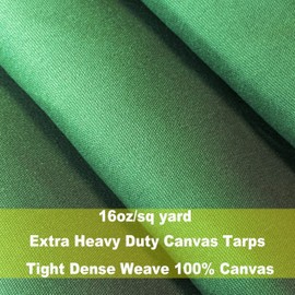 4 Pack Small Heavy Duty Canvas Tarp 3x5 Feet 16oz Water-Resistant Canvas Tarp with Grommets，Tear Resistant, Durable, Multipurpose Protective Green Tarp Cover for Camping, Tent, Car