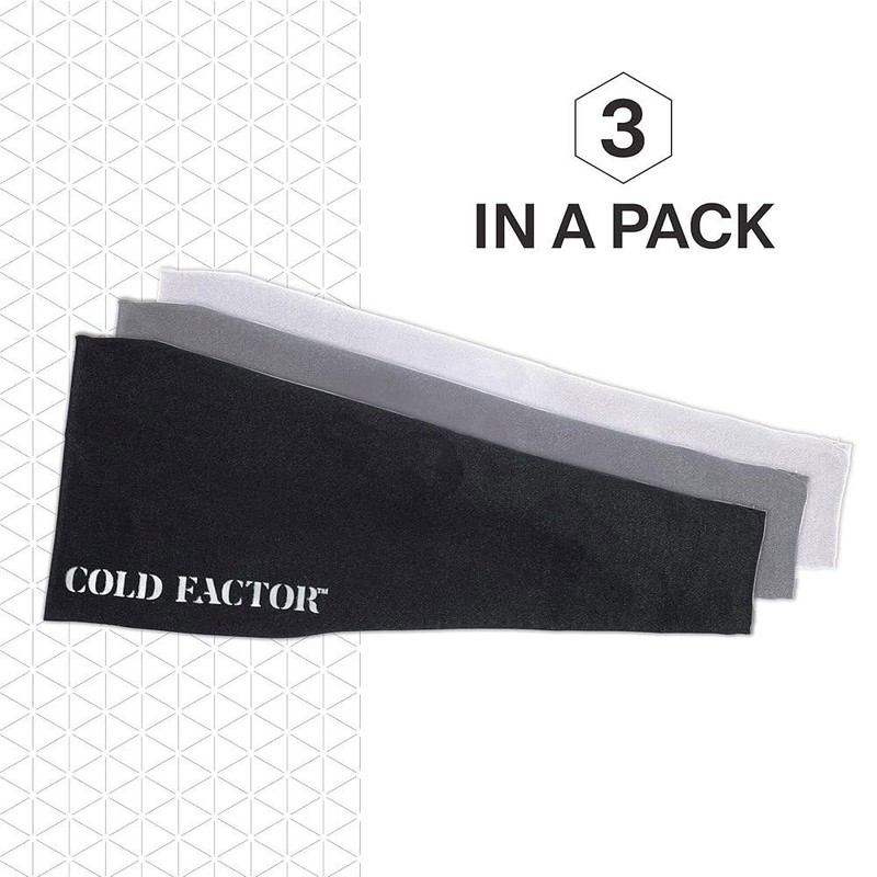 COLD 여성 및 남성용 COLD 팩터 인스턴트 쿨링 헤드밴드 3팩