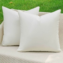 Kiatuniya Outdoor Cushion Cover 40 x 40 cm Beige Cushion Weatherproof Sofa Cushion Decorative Cushion Cover Waterproof Cushion Cover Decorative Modern Summer Cushion Covers for Garden Sofa Balcony