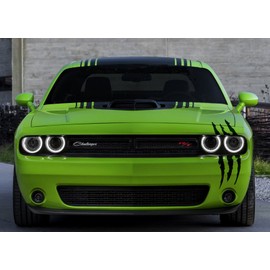 Claw Marks Headlight Decal Available in Twelve Colors!. Genuine ViaVinyl Brand Vinyl Sticker/Decal for Sports Cars (Black)