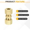 sourcing map 5Pcs Brass Compression Tube Fitting, 5/16" Tube OD
