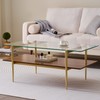 LumFurn Rectangle Glass Coffee Table for Living Room and Bedroom,
