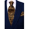 Hi-Tie Silk Paisley Ties for Men Necktie Pocket Square Cufflinks