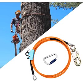 SEAAN Tree Climbing Flipline Kit 1/2'' x 10FT Arborist Flip Line Tree Climbing Lanyard Steel Core Rope - Adjustable, Better Grab, Low Stretch, Cut Resistant