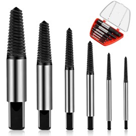 Extractor, 6-piece Set, For Removing Broken Bolts, Screw Extractor, Special Tool, Repair Tool, Folding Screw Extractor, Storage Case Included