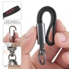 SCOXRXC 2 PCS Black and Red Leather Metal Car Keychain