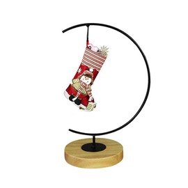 YEARCHY Hanging Ornament Display Rack Stand Hook Chrismas Ornament Party Decoration Holder Pot Hanging Terrarium Home Office Decor Hanger (1, Black Round)