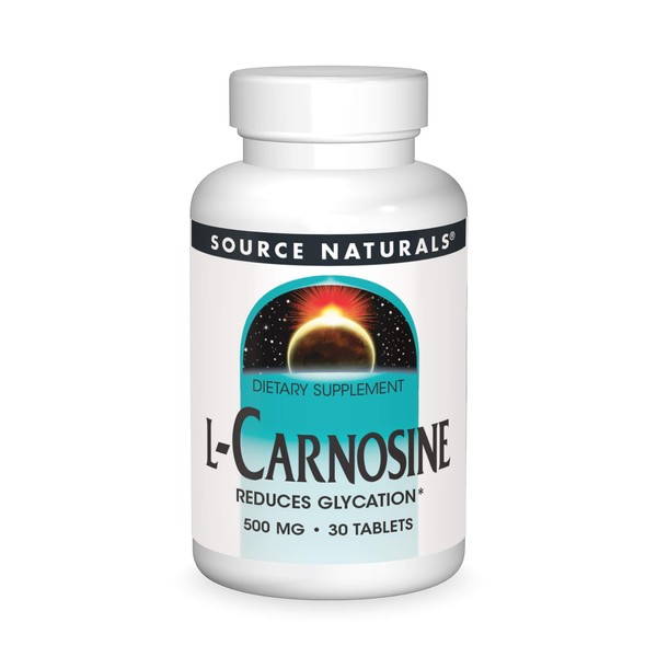 SOURCE NATURALS L-Carnosine 500 Mg Tablet, 30 Count