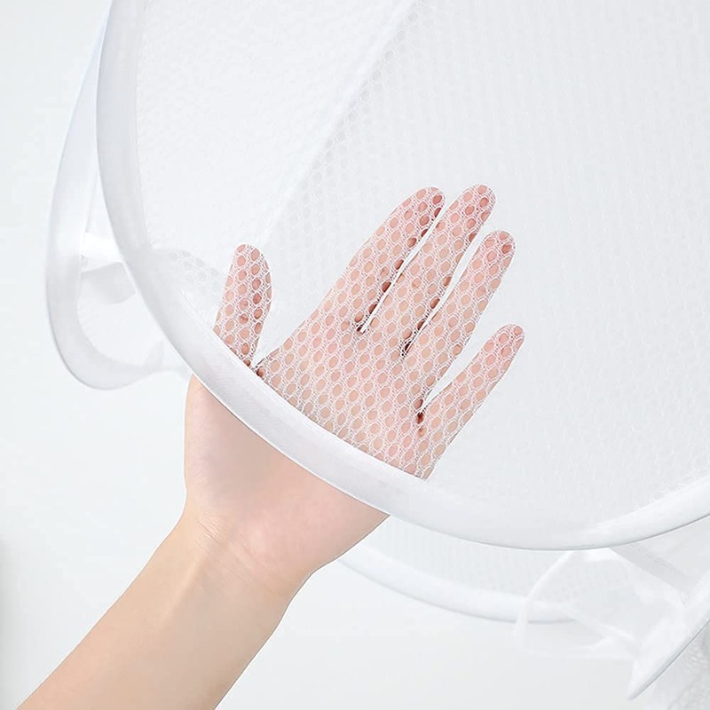 Buenod Pop up Laundry Hamper, Portable Foldable Mesh Clothes Hamper
