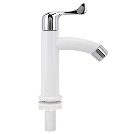 Tyenaza Single Cold Water Tap, G1/2 Inch Single Hole Basin Faucet, ABS Modern Single Lever Bathroom Tap, Simple Basin Faucet for Home or Outdoor Use