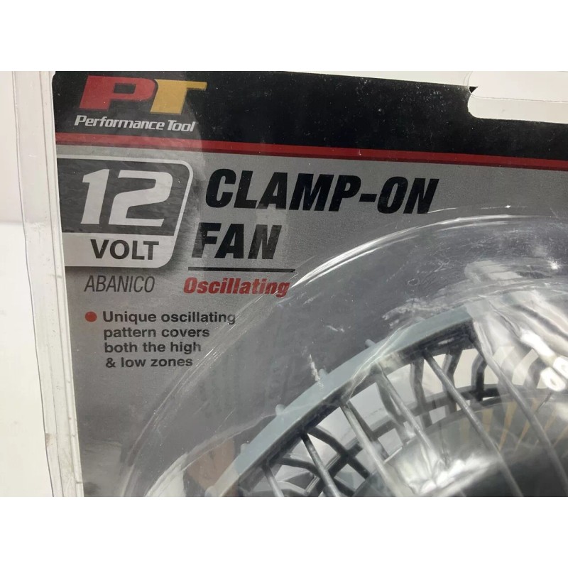 Performance Tool W1658 12V Clamp On 6" Oscillating Fan For
