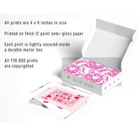 Y2K BOO Preppy Wall Collage Kit for Teen Girls - 100pcs Trendy Teen Room Decor & Gift, 4x6 Aesthetic Photo Prints for Stylish Bedroom, Pink & Blue Preppy Posters for College Dorm