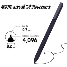 Pen Compatible With BOOX Note Air 3C,3 B/W for Note Air 2/Air 2 Plus for BOOX Tab Ultra C Pro,Tab X 13 for Go Color 7 ePaper E Ink Tablet 4G for Tablet Note Max 13.3 (Black)