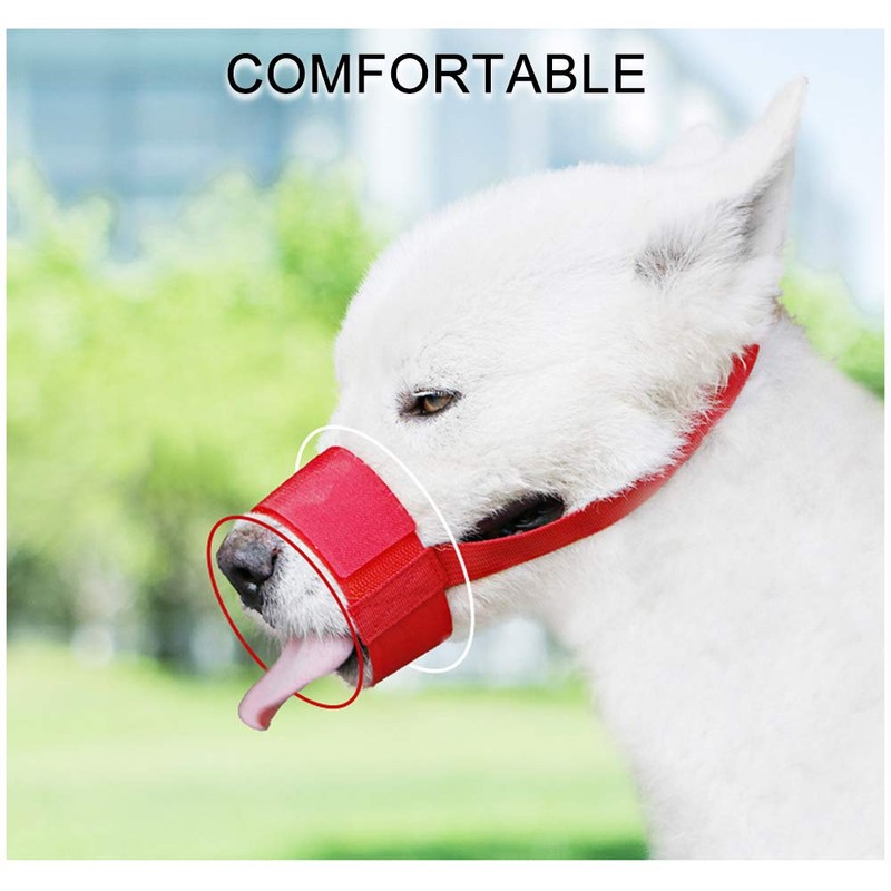 Andiker Nylon Dog Muzzle for Short Snout, Dog Mouth Cover