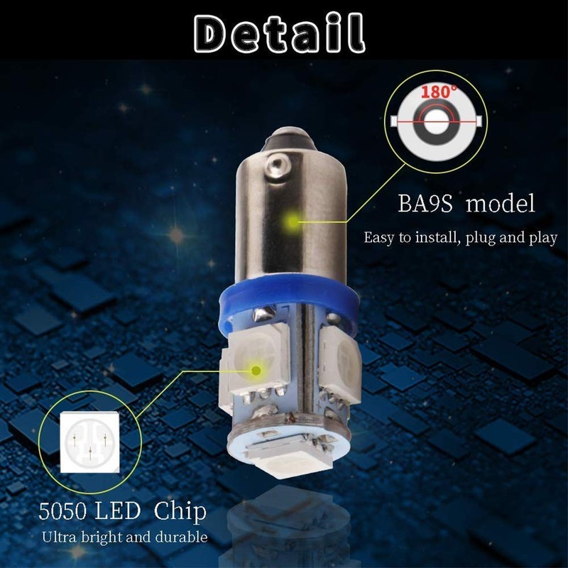 BlyilyB BA9S 5050 5SMD, Azul