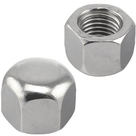 FASTON Acorn Nuts Low Form M10 Stainless Steel A2 V2A (Pack of 10) DIN 917 Hexagonal Acorn Nuts Rustproof