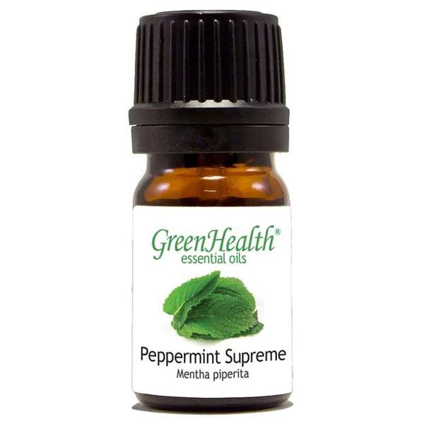 Peppermint (Mentha Piperita) Oil – 1/6 fl oz (5 ml) Glass Bottle – 100% Pure Essential Oil - GreenHealth