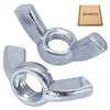 SKIR'CO Pack of 20 Wing Nuts M12, Galvanised Wing Nuts,