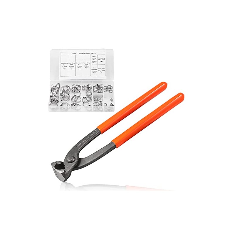 LEONTOOL Ear Clamp Pliers Set, 80 Pcs Stainless Steel Single