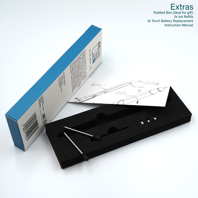 Black 9 in 1 Multi Tool Pen Gadget for Men,