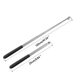 Pack of 2 120 cm Telescopic Flagpole, Handheld Telescopic Flagpole, Stainless Steel, Extendable Portable Flagpole for Travel Guides and Pointers (Random Colour)