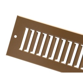 HVAC Premium 4" x 12" [Duct Opening] Toe Kick Vent Grille - HVAC Register Cover [Outer Dimensions: 5.5 X 13.5] - Brown