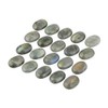 mookaitedecor 10pcs 13x18mm Natural Grey Labradorite Crystal Oval Cabochons Flat